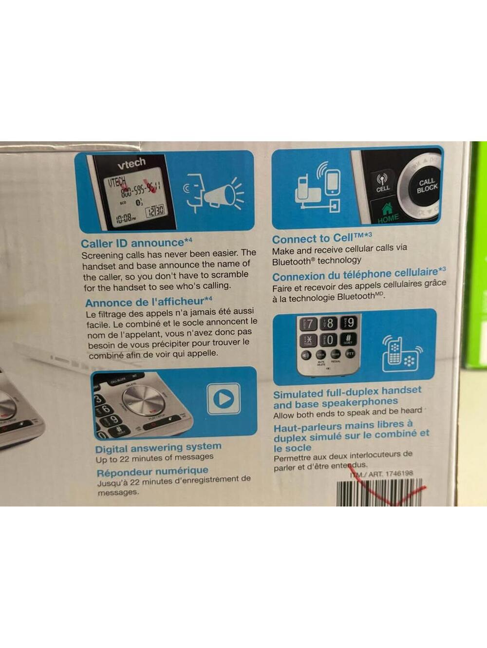 Vtech Connect to Cell Bluetooth Cordless Phone System 3 Handsets DS6451-3 - Picture 3 of 5